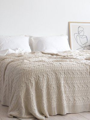 Покривало 170x240 LA MODNO Genova Vanilla Cream (50% бавовна, 50% акрил) кремове 200237 фото