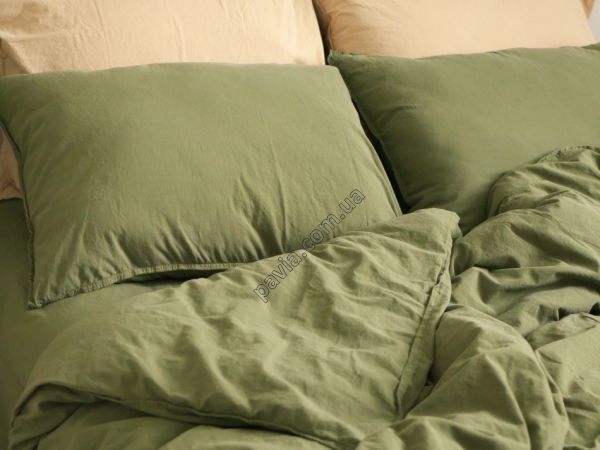Комплект постільної білизни СІМЕЙНИЙ LIMASSO CAPULET OLIVE STANDART оливковий 800439 фото