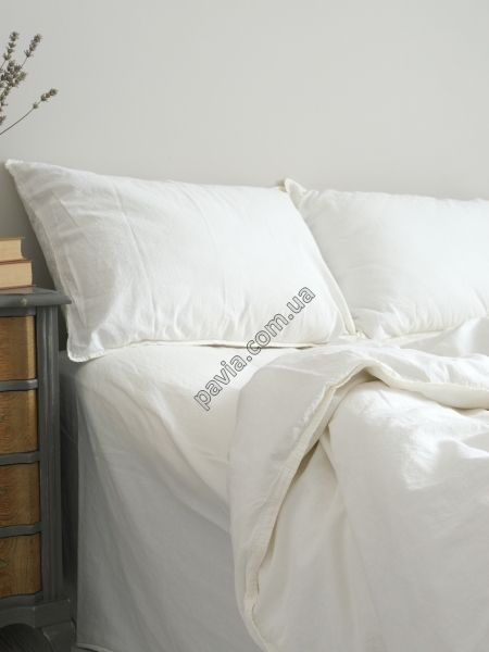 Комплект постільної білизни 160х220 LIMASSO SNOW WHITE STANDART молочний 800247 фото