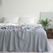 Покривало 220x240 LA MODNO Corn Sky Gray (50% бавовна, 50% акрил) сіро-небесне 200232 фото 2