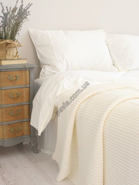 Покривало 220x240 BETIRES BRISTOL ECRU (50% бавовна, 50% акрил) кремове 700511 фото