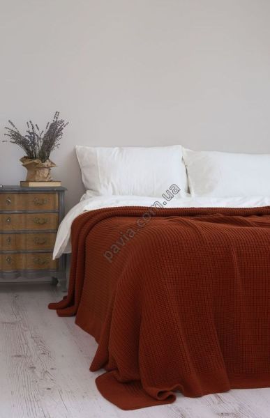 Покривало 220x240 BETIRES BRISTOL KIREMIT (50% бавовна, 50% акрил) теракотове 700512 фото