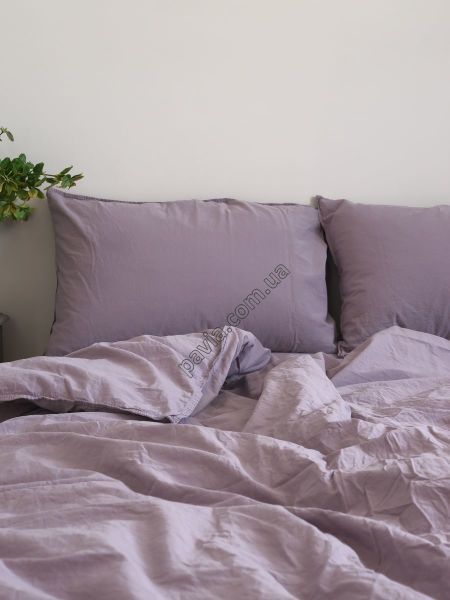 Комплект постільної білизни 160x220 LIMASSO NATURAL VIOLET STANDART бузковий 800418 фото