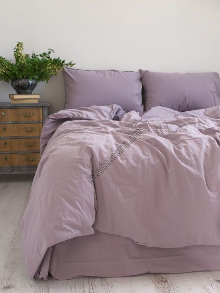 Комплект постільної білизни 160x220 LIMASSO NATURAL VIOLET STANDART бузковий 800418 фото