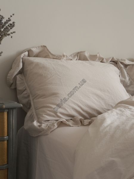 Комплект постільної білизни СІМЕЙНИЙ LIMASSO NATURAL CREAM EXCLUSIVE кремовий 800518 фото