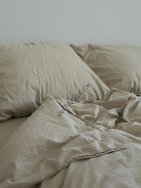 Комплект постільної білизни 160x220 LIMASSO OXFORD TAN STANDART бежевий 800421 фото
