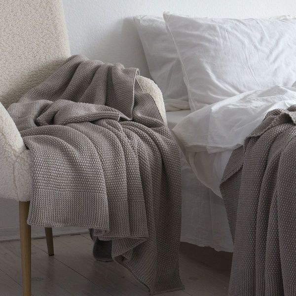 Покривало 220x240 LA MODNO Corn Beige (50% бавовна, 50% акрил) бежеве 200253 фото