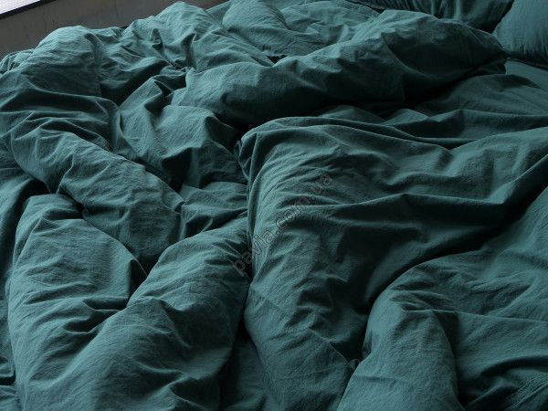 Комплект постільної білизни 160x220 LIMASSO DARK GREEN STANDART зелений 800246 фото