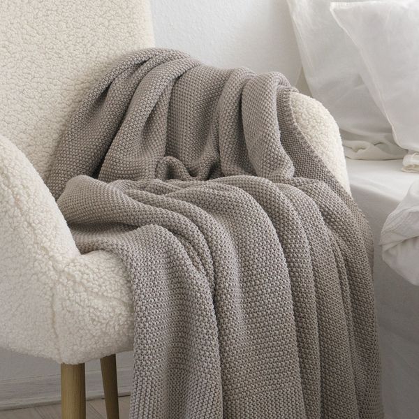 Покривало 170x240 LA MODNO Corn Beige (50% бавовна, 50% акрил) бежеве 200254 фото