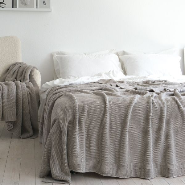 Покривало 170x240 LA MODNO Corn Beige (50% бавовна, 50% акрил) бежеве 200254 фото