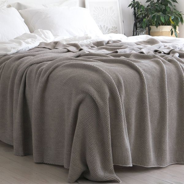 Покривало 170x240 LA MODNO Corn Beige (50% бавовна, 50% акрил) бежеве 200254 фото