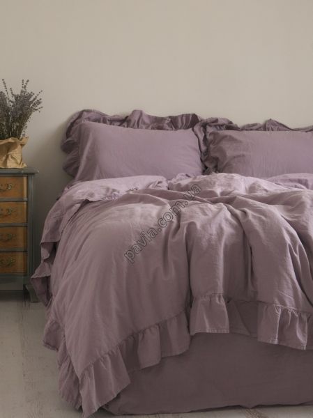 Комплект постільної білизни 160x220 LIMASSO NATURAL VIOLET EXCLUSIVE бузковий 800506 фото