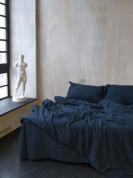 Комплект постільної білизни 160x220 LIMASSO DRESS BLUE STANDART синій 800249 фото