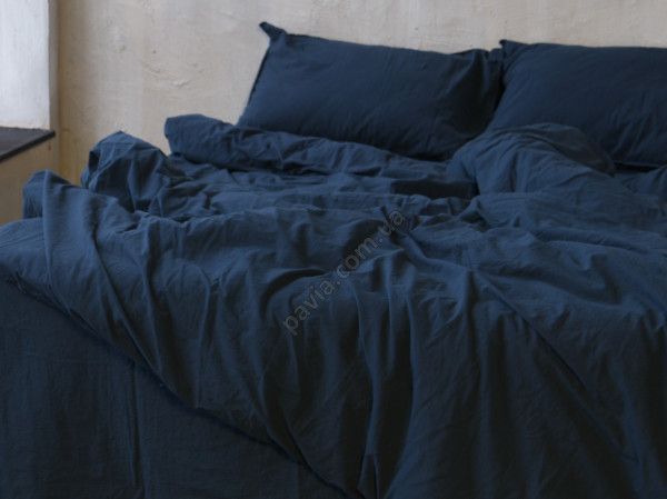 Комплект постільної білизни 160x220 LIMASSO DRESS BLUE STANDART синій 800249 фото