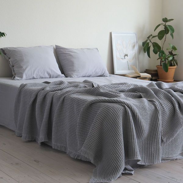Покривало 220х240 LA MODNO PIKE STONEWASHED Pearl Gray 200388 фото