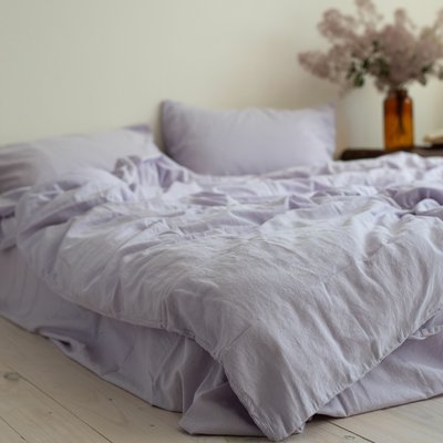 Комплект простирадло 240х260 з наволочками 50х70 (2шт.) LA MODNO STONEWASHED ELEGANT LAVANDER лавандовий 200364 фото