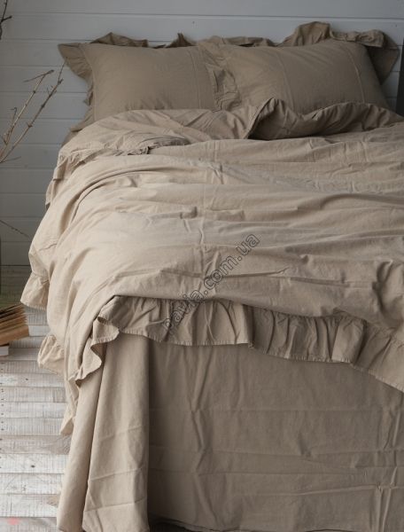 Комплект постільної білизни 200x220 LIMASSO OXFORD TAN EXCLUSIVE бежевий 800194 фото