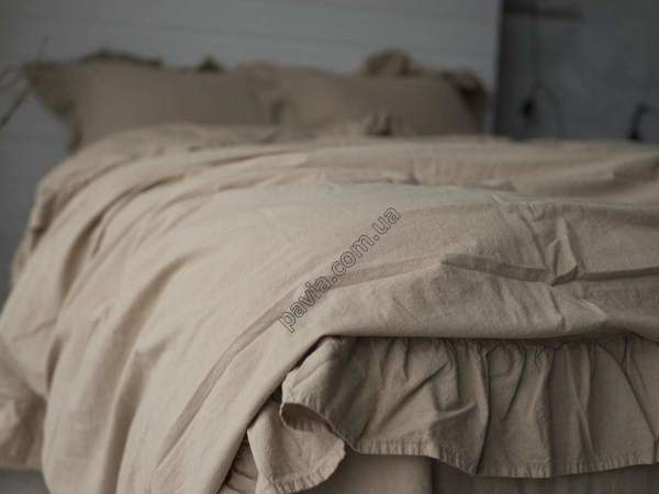 Комплект постільної білизни 200x220 LIMASSO OXFORD TAN EXCLUSIVE бежевий 800194 фото