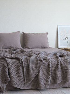 Покривало 220х240 LA MODNO PIKE STONEWASHED Taupe Brown 200367 фото