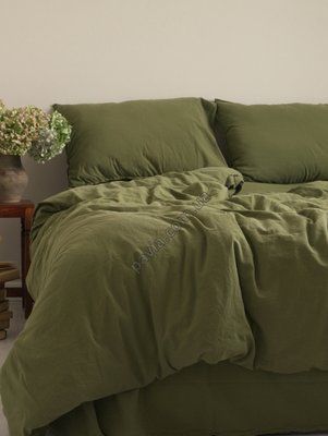 Комплект постільної білизни 160x220 LIMASSO CAPULET OLIVE STANDART оливковий 800373 фото