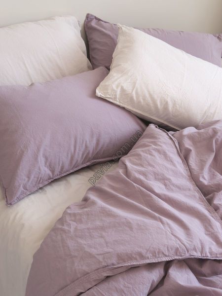 Комплект постільної білизни 200x220 LIMASSO NATURAL VIOLET STANDART бузковий 800412 фото