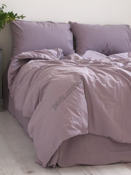 Комплект постільної білизни 200x220 LIMASSO NATURAL VIOLET STANDART бузковий 800412 фото