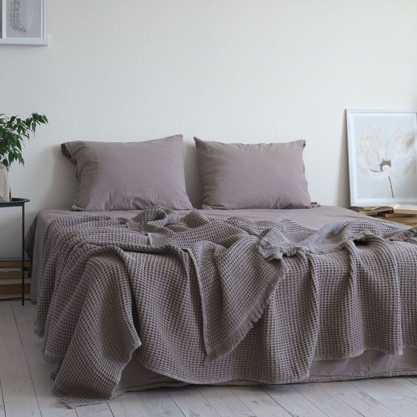 Покривало 220х240 LA MODNO PIKE STONEWASHED Taupe Brown 200367 фото