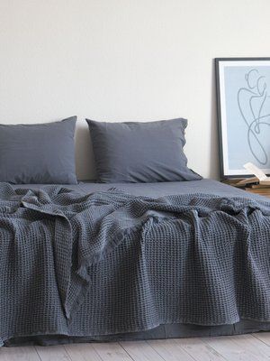 Покривало 220х240 LA MODNO PIKE STONEWASHED Anthracite 200368 фото
