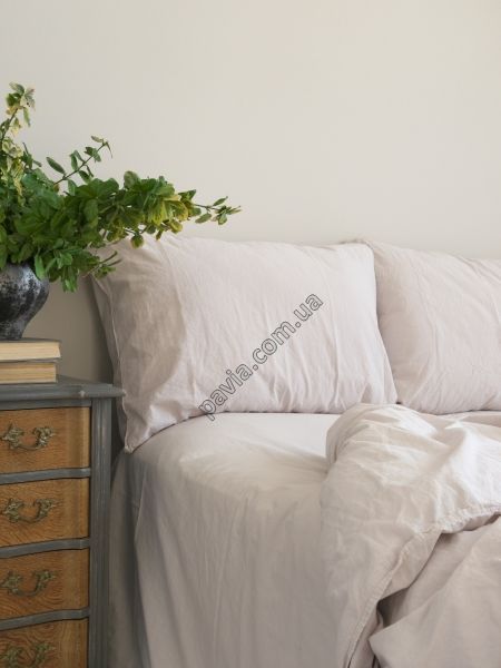 Комплект постільної білизни 160x220 LIMASSO NATURAL CREAM STANDART кремовий 800420 фото