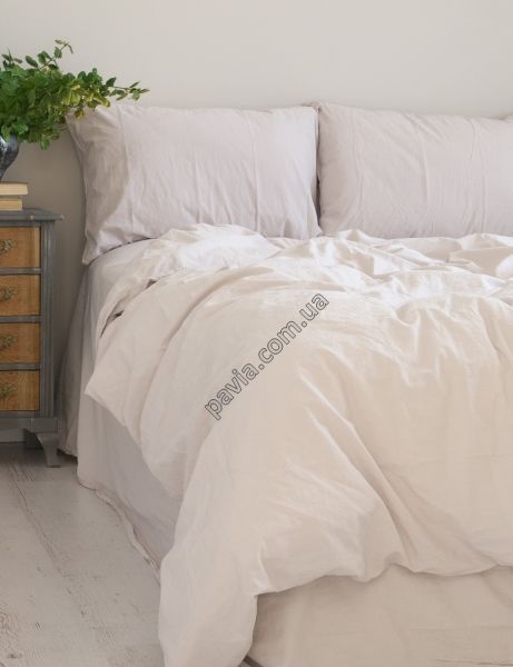 Комплект постільної білизни 160x220 LIMASSO NATURAL CREAM STANDART кремовий 800420 фото