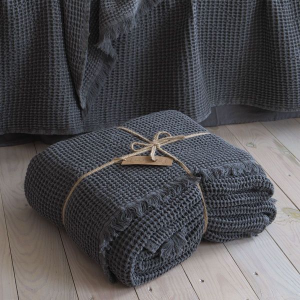 Покривало 220х240 LA MODNO PIKE STONEWASHED Anthracite 200368 фото