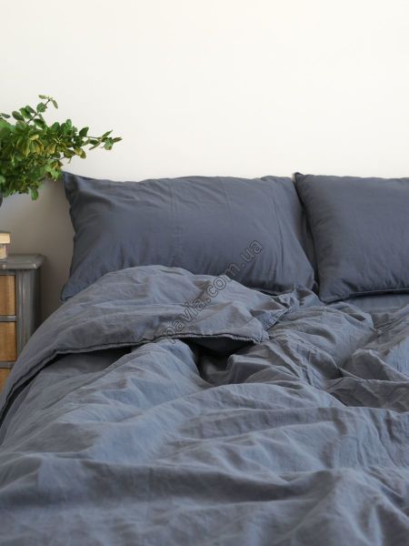 Комплект постільної білизни 160х220 LIMASSO NATURAL GREY STANDART сірий 800419 фото