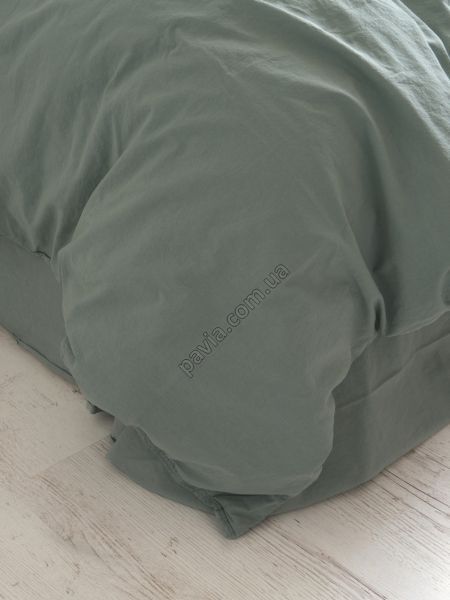 Комплект постільної білизни 200x220 LIMASSO NATURAL GREEN STANDART зелено-сірий 800513 фото