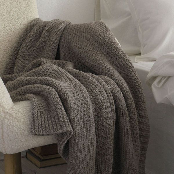 Покривало 220x240 LA MODNO WoolCotton Balance Mink (50% вовна, 50% бавовна) коричневе 200421 фото
