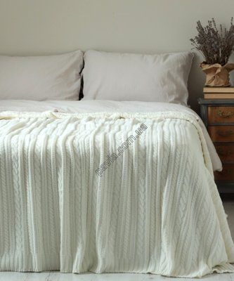 Покривало 220x240 BETIRES MILENIA ECRU (50% бавовна, 50% акрил) кремове 700437 фото