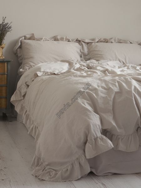 Комплект постільної білизни 160x220 LIMASSO NATURAL CREAM EXCLUSIVE кремовий 800519 фото