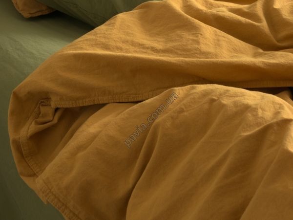 Комплект постільної білизни 200x220 LIMASSO MUSTARD STANDART гірчичний 800370 фото