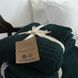 Покривало 220x240 LA MODNO WoolCotton Balance Emerald (50% вовна, 50% бавовна) темно-зелене 200427 фото 7