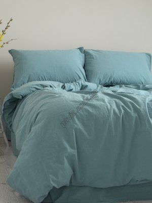 Комплект постільної білизни 160x220 LIMASSO MINERAL BLUE STANDART блакитний 800320 фото