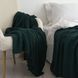 Покривало 130x170 LA MODNO WoolCotton Balance Emerald (50% вовна, 50% бавовна) темно-зелене 200425 фото 1