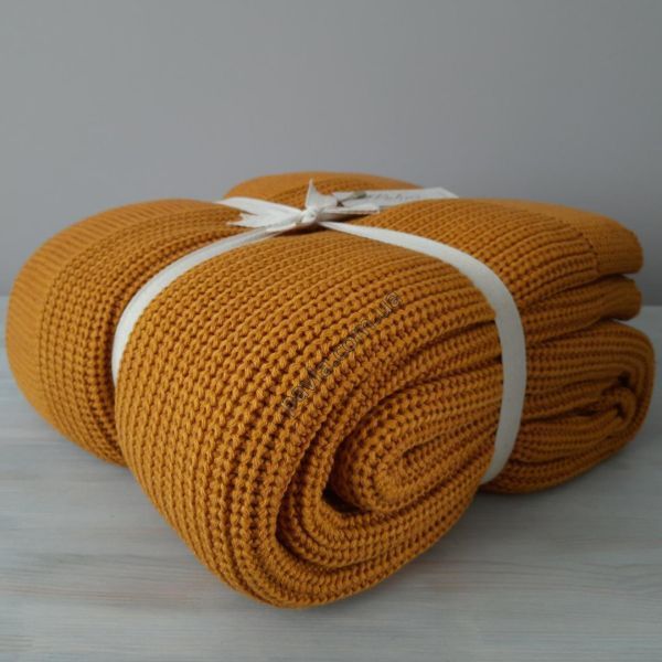 Покривало 220x240 BETIRES BRISTOL MUSTARD (50% бавовна, 50% акрил) гірчичне 700517 фото
