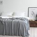 Покривало 220x240 LA MODNO Corn Gray (50% бавовна, 50% акрил) сіре 200348 фото 2