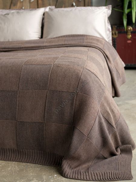 Покривало 220x240 BETIRES ASPEN DARK BROWN (50% бавовна, 50% акрил) коричневе 700351 фото