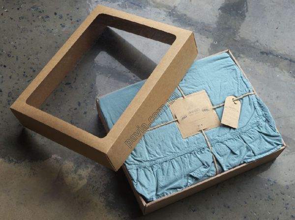 Комплект постільної білизни 160x220 LIMASSO MINERAL BLUE EXCLUSIVE блакитний 800223 фото