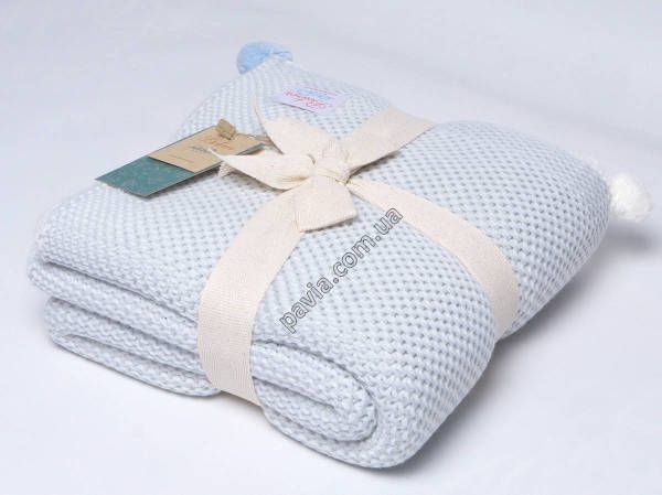 Плед дитячий в'язаний 90x90 BETIRES KIDDY BLUE 700373 фото