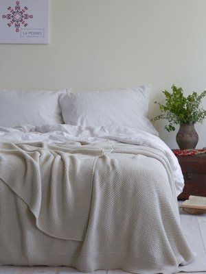 Покривало 170x240 LA MODNO Corn Vanila Cream (50% бавовна, 50% акрил) кремове 200272 фото