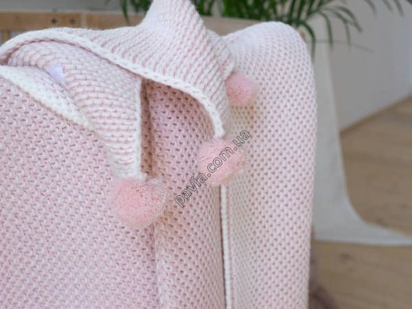 Плед дитячий в'язаний 90x90 BETIRES KIDDY PINK 700376 фото