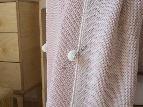 Плед дитячий в'язаний 90x90 BETIRES KIDDY PINK 700376 фото