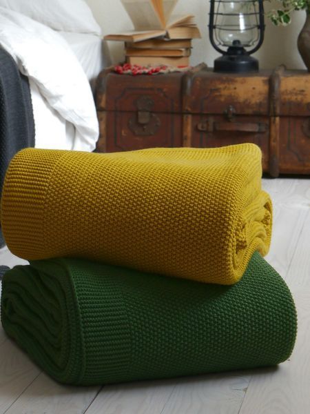 Покривало 170x240 LA MODNO Corn Grassy (50% бавовна, 50% акрил) зелене 200273 фото
