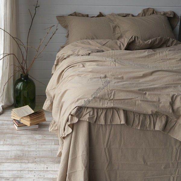 Комплект постільної білизни 160x220 LIMASSO OXFORD TAN EXCLUSIVE бежевий 800221 фото